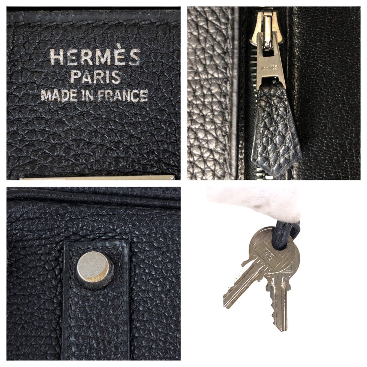 15331
HERMES エルメス バーキン 35 ブラック 黒 シルバー金具 トゴ トートバッグ ハンドバッグ 男女兼用 G刻印  レディース