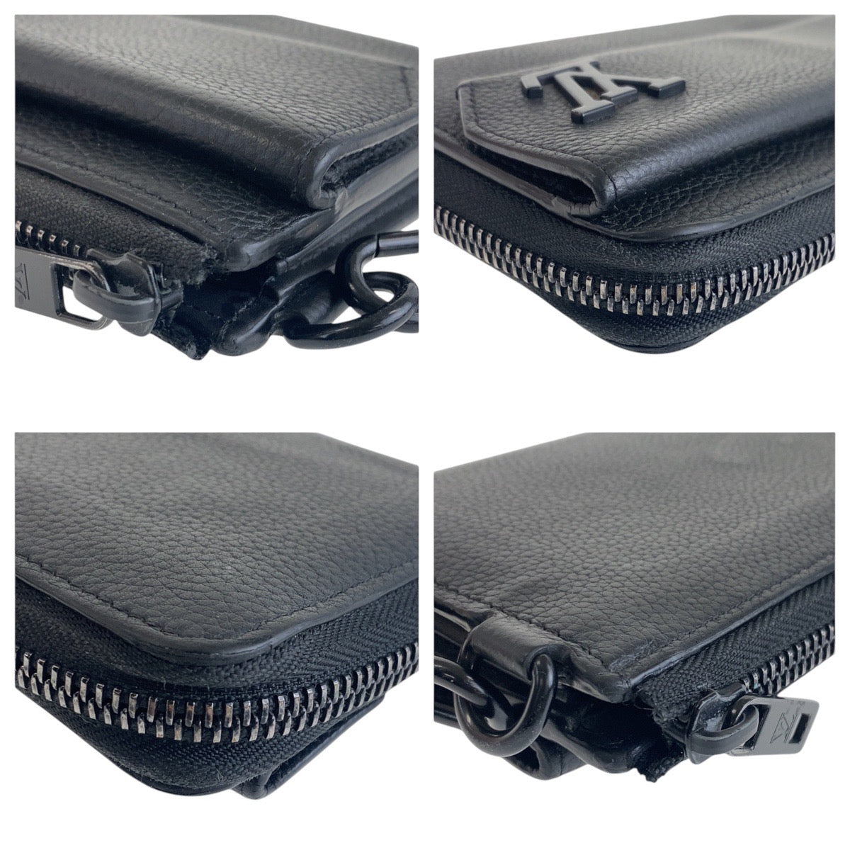 15334
LOUIS VUITTON ルイヴィトン アエログラム ジッピーウォレット ブラック 黒 レザー M69831 長財布 ロングウォレット  メンズ