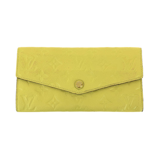 15336
LOUIS VUITTON ルイヴィトン モノグラム アンプラント ポルトフォイユ キュリユーズ イエロー ゴールド金具 レザー N60409 長財布 ロングウォレット  レディース