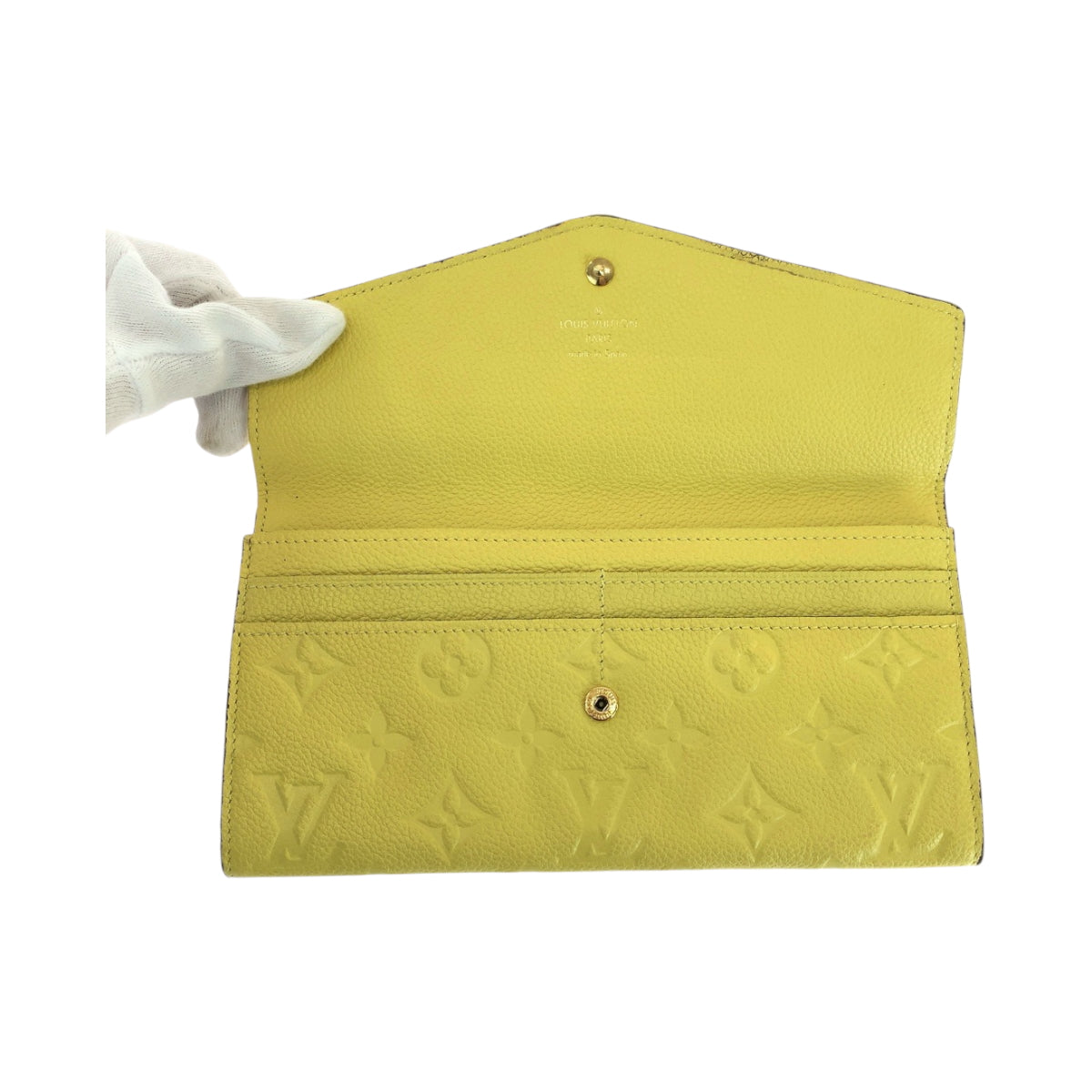 15336
LOUIS VUITTON ルイヴィトン モノグラム アンプラント ポルトフォイユ キュリユーズ イエロー ゴールド金具 レザー N60409 長財布 ロングウォレット  レディース