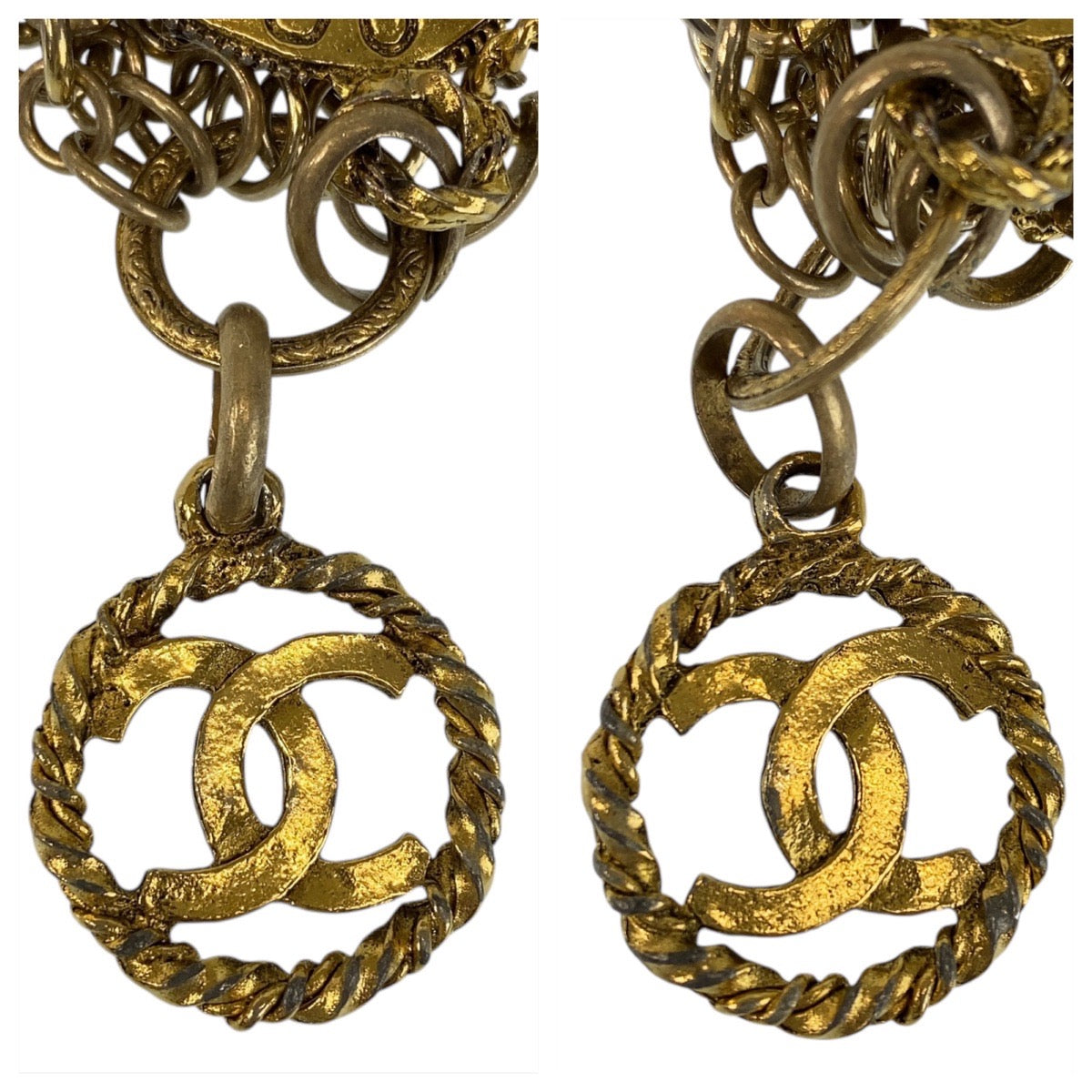 15344
CHANEL シャネル ヴィンテージ ココマーク ゴールド メッキ ネックレス  レディース