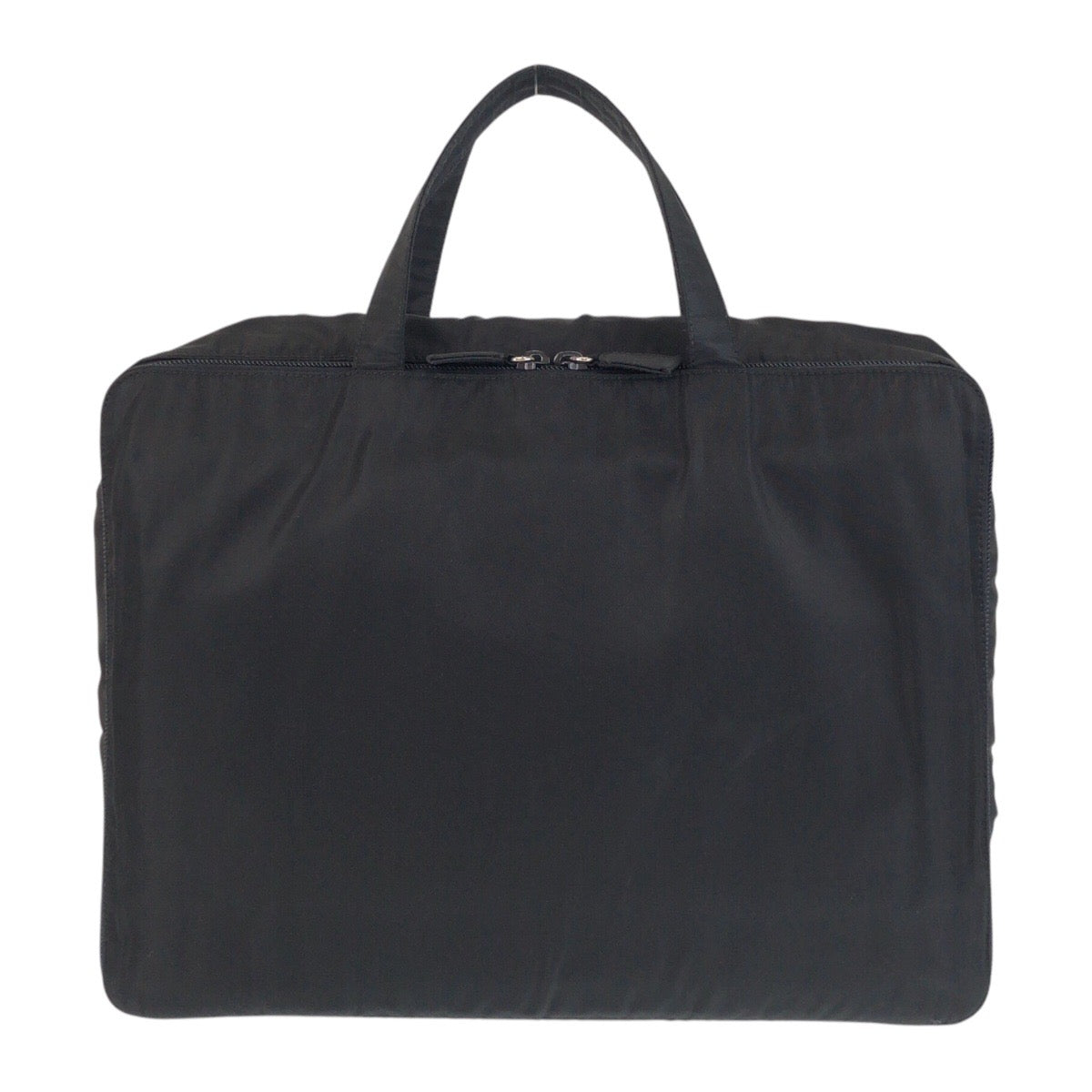 15348
PRADA プラダ テスート 三角ロゴプレート ブラック 黒 シルバー金具 ナイロン ビジネスバッグ ブリーフケース  メンズ ABP32