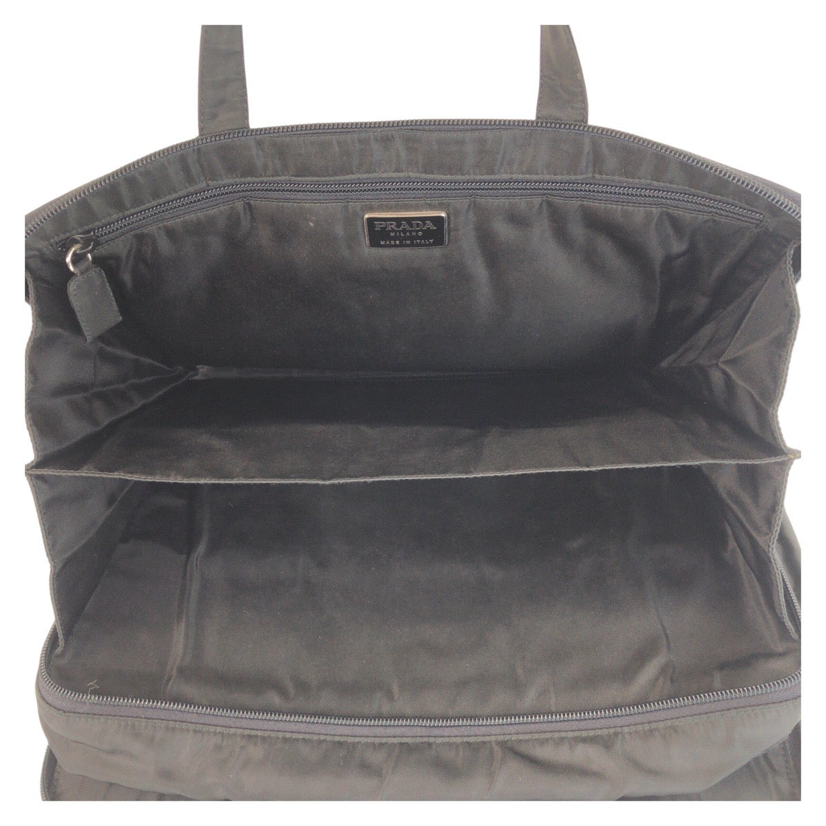 15348
PRADA プラダ テスート 三角ロゴプレート ブラック 黒 シルバー金具 ナイロン ビジネスバッグ ブリーフケース  メンズ ABP32