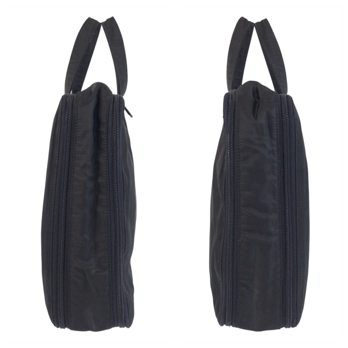 15348
PRADA プラダ テスート 三角ロゴプレート ブラック 黒 シルバー金具 ナイロン ビジネスバッグ ブリーフケース  メンズ ABP32