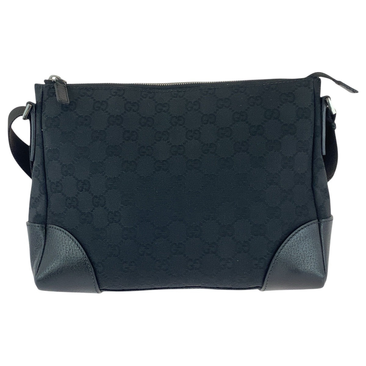 15349
GUCCI グッチ ブラック 黒 GGキャンバス / レザー 114273 ショルダーバッグ メッセンジャーバッグ  レディース