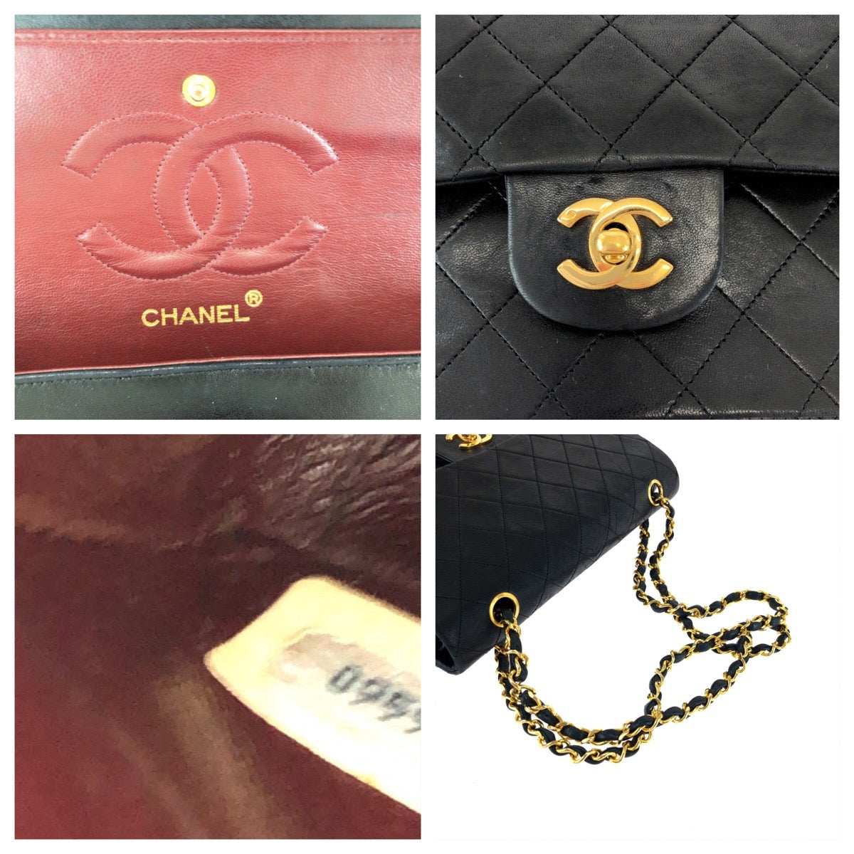 15353
CHANEL シャネル ヴィンテージ マトラッセ25 ダブルフラップ ココマーク ターンロック ブラック 黒 ゴールド金具 ラムスキン チェーンショルダーバッグ  レディース