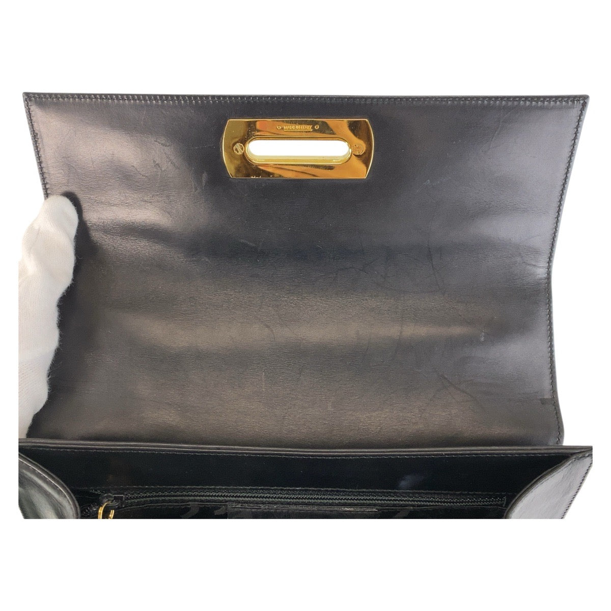 15355
Salvatore Ferragamo サルヴァトーレフェラガモ ガンチーニ ブラック 黒 ゴールド金具 レザー ハンドバッグ ショルダーバッグ 2way レディース AB34