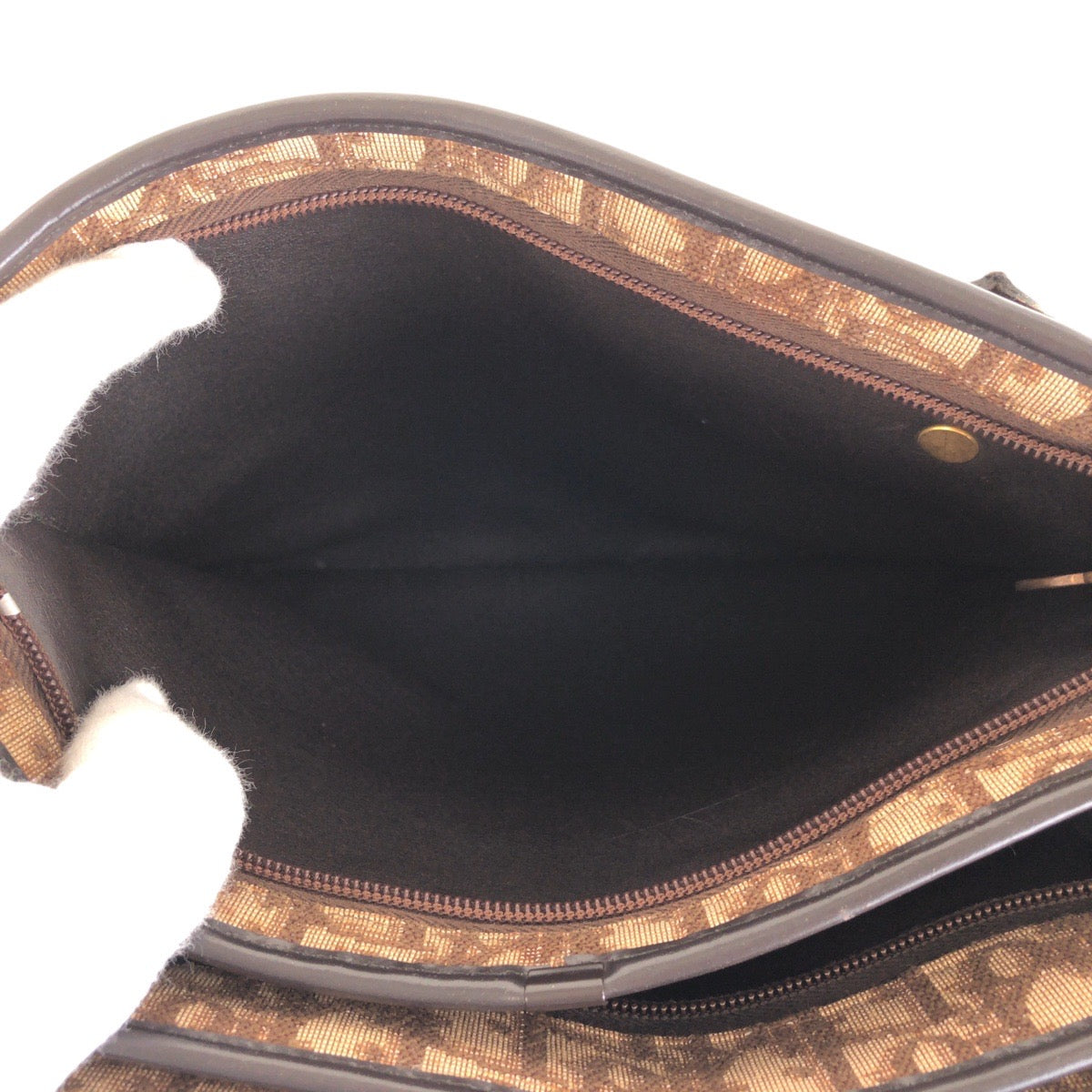 15332
Dior ディオール ヴィンテージ トロッター ブラウン ゴールド金具 キャンバス / レザー トートバッグ ハンドバッグ  レディース