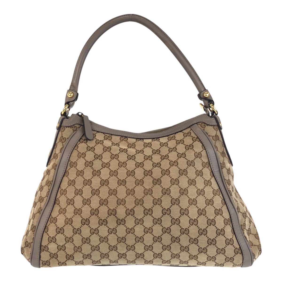 15359
GUCCI グッチ スカーレット ベージュ グレー ゴールド金具 GGキャンバス / レザー 282297 ショルダーバッグ  レディース