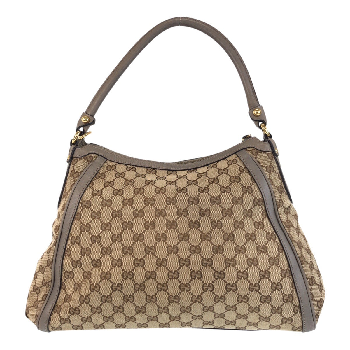 15359
GUCCI グッチ スカーレット ベージュ グレー ゴールド金具 GGキャンバス / レザー 282297 ショルダーバッグ  レディース