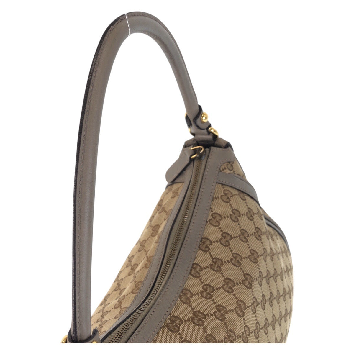 15359
GUCCI グッチ スカーレット ベージュ グレー ゴールド金具 GGキャンバス / レザー 282297 ショルダーバッグ  レディース