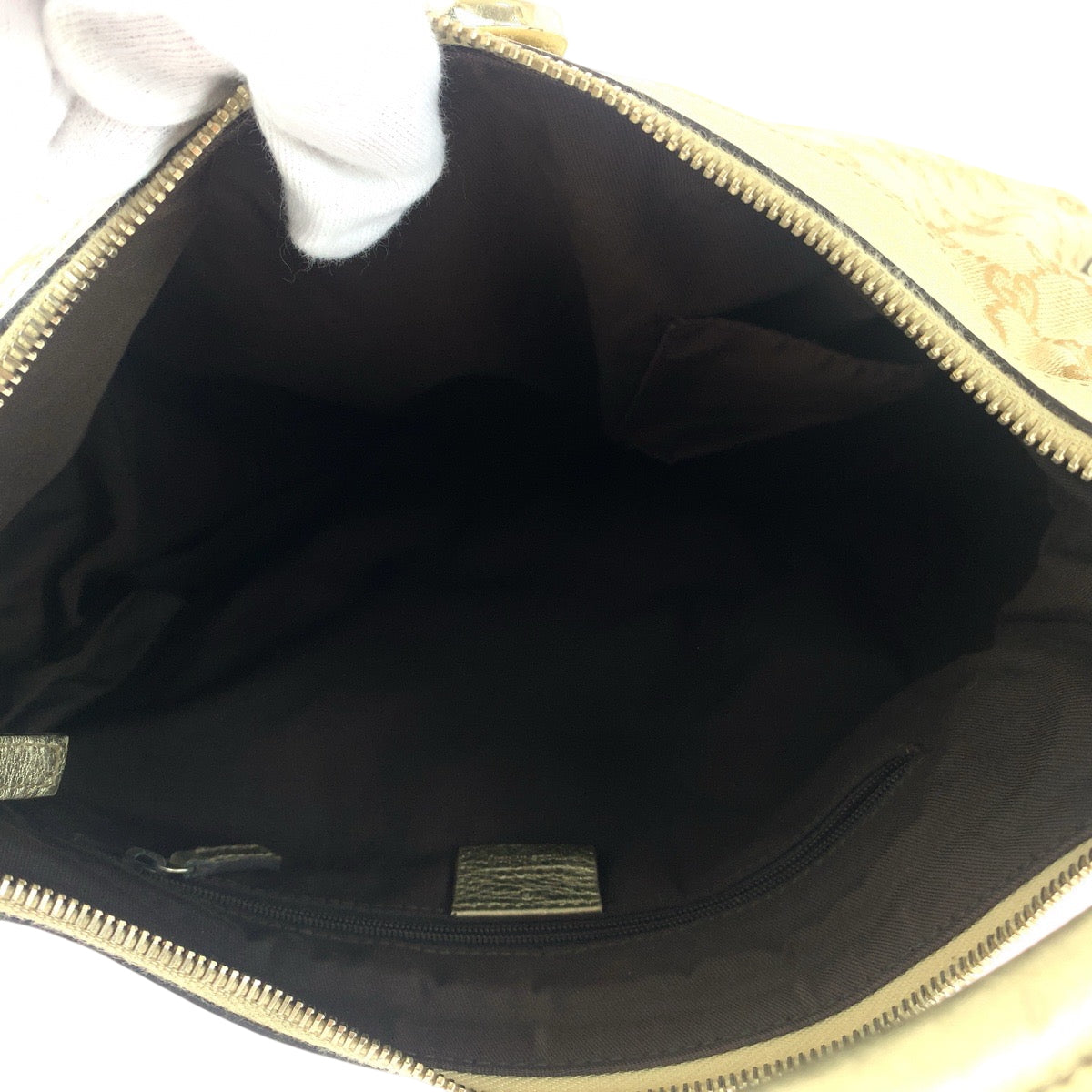 15360
GUCCI グッチ アビー ベージュ ゴールド ゴールド金具 GGキャンバス 189833 ホーボー ワンショルダーバッグ 肩掛け  レディース