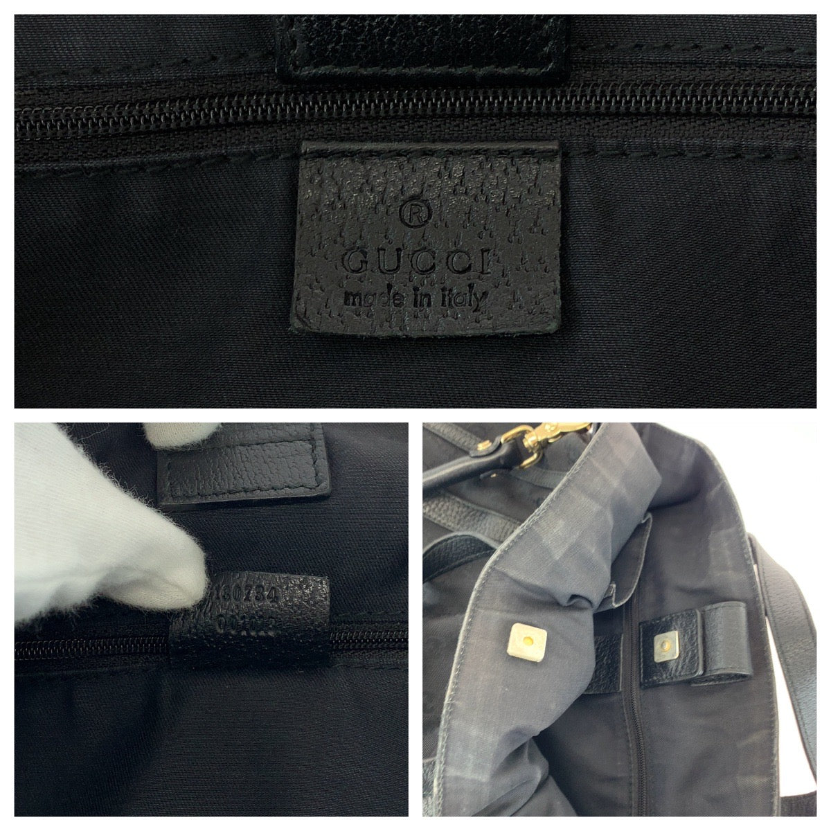 15361
GUCCI グッチ ブラック 黒 シルバー金具 GGキャンバス 130734 ワンショルダーバッグ ハンドバッグ 2way  レディース
