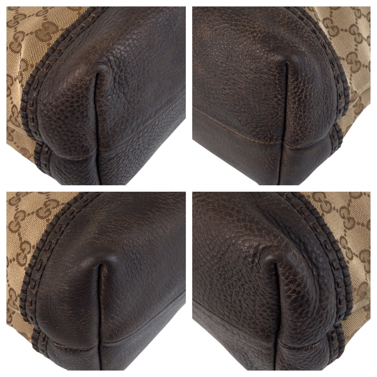 15362
GUCCI グッチ バンブー ベージュ ブラウン ゴールド金具 GGキャンバス / レザー 353125 トートバッグ ショルダーバッグ  レディース
