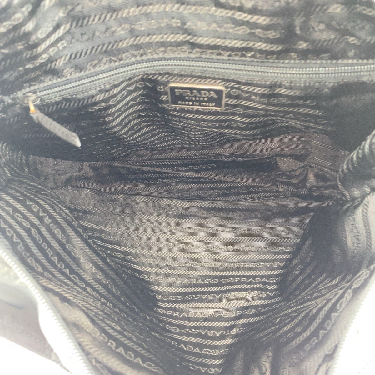 15364
PRADA プラダ テスート 三角ロゴプレート ブラック 黒 シルバー金具 ナイロン トートバッグ ショルダーバッグ  レディース