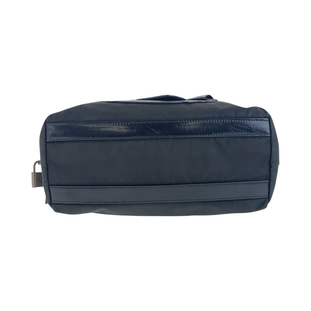 15366
PRADA プラダ テスート ロゴ型押し ブラック 黒 シルバー金具 ナイロン / レザー ショルダーバッグ  レディース