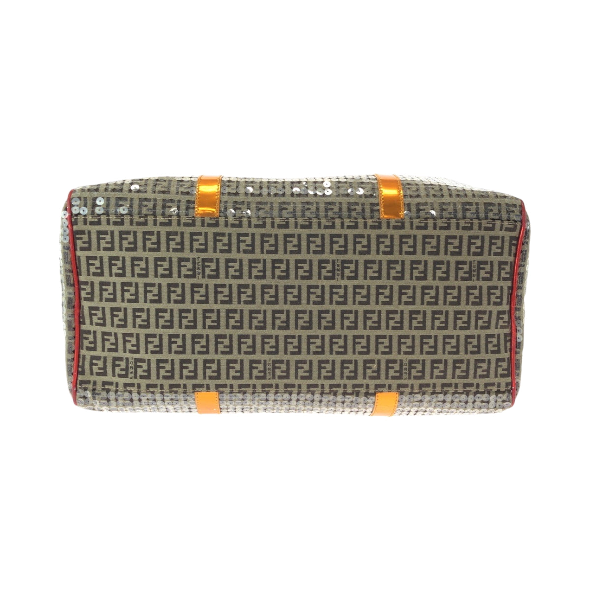 15369
FENDI フェンディ ズッキーノ スパンコール オーバーナイト ベージュ マルチカラー ゴールド金具 キャンバス 2370 8BL099 XBH 079 ボストンバッグ ハンドバッグ  レディース