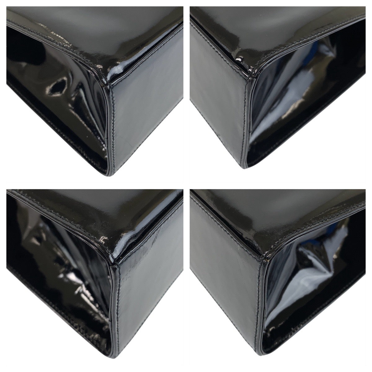 15371
Salvatore Ferragamo サルヴァトーレフェラガモ ヴァラリボン ブラック 黒 ゴールド金具 パテントレザー ハンドバッグ ショルダーバッグ 2way  レディース