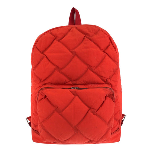 15374
BOTTEGAVENETA ボッテガヴェネタ マキシイントレチャート レッド シルバー金具 ナイロン リュック バッグパック男女兼用  レディース