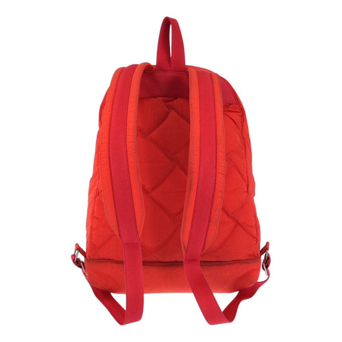 15374
BOTTEGAVENETA ボッテガヴェネタ マキシイントレチャート レッド シルバー金具 ナイロン リュック バッグパック男女兼用  レディース