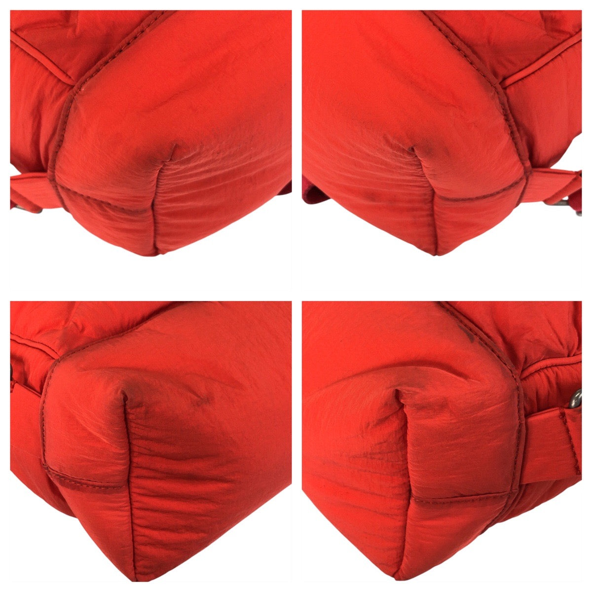 15374
BOTTEGAVENETA ボッテガヴェネタ マキシイントレチャート レッド シルバー金具 ナイロン リュック バッグパック男女兼用  レディース