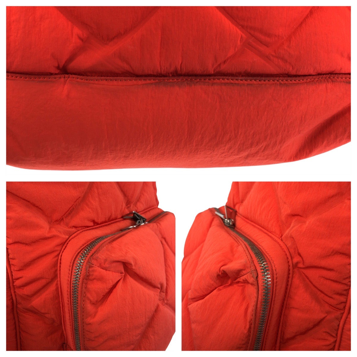 15374
BOTTEGAVENETA ボッテガヴェネタ マキシイントレチャート レッド シルバー金具 ナイロン リュック バッグパック男女兼用  レディース
