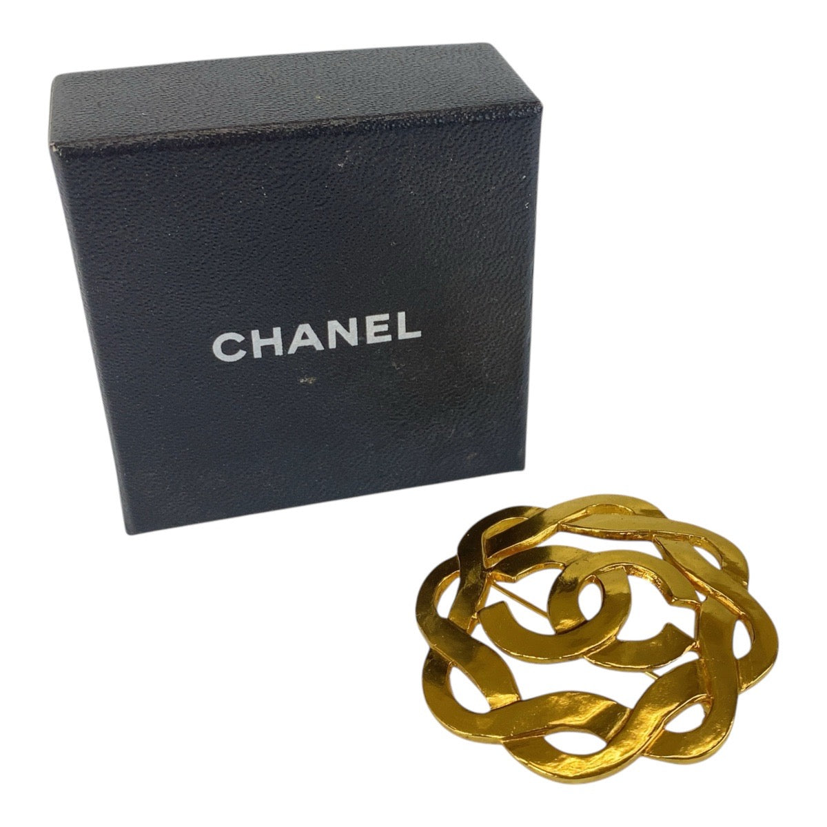 15376
CHANEL シャネル ココマーク ゴールド メッキ ブローチ  レディース