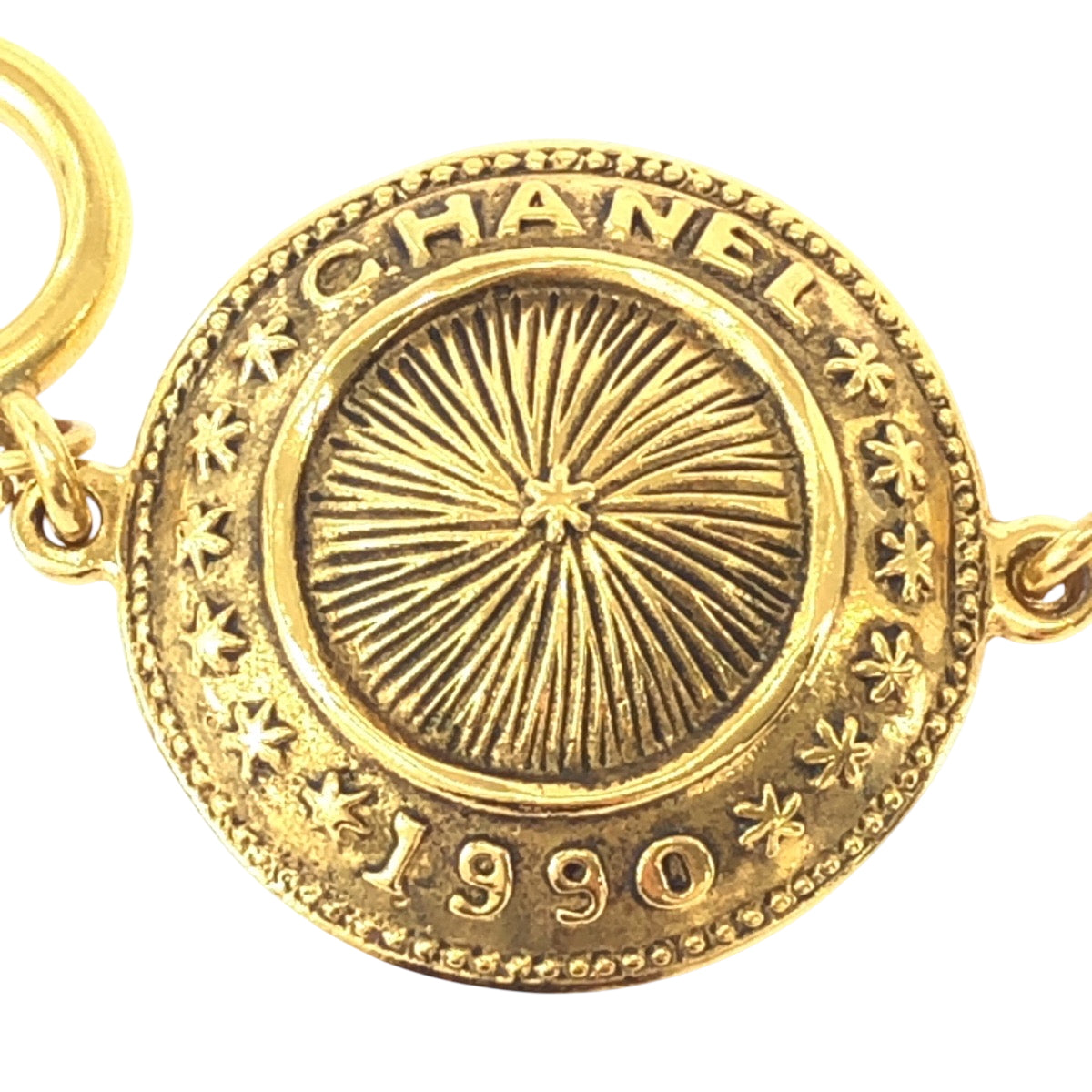 15377
CHANEL シャネル ヴィンテージ 1990 カンボン ココマーク ゴールド メッキ ブレスレット  レディース
