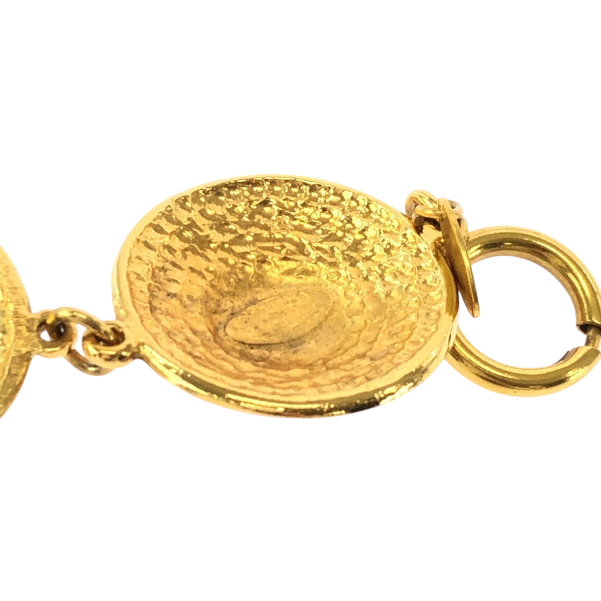 15377
CHANEL シャネル ヴィンテージ 1990 カンボン ココマーク ゴールド メッキ ブレスレット  レディース