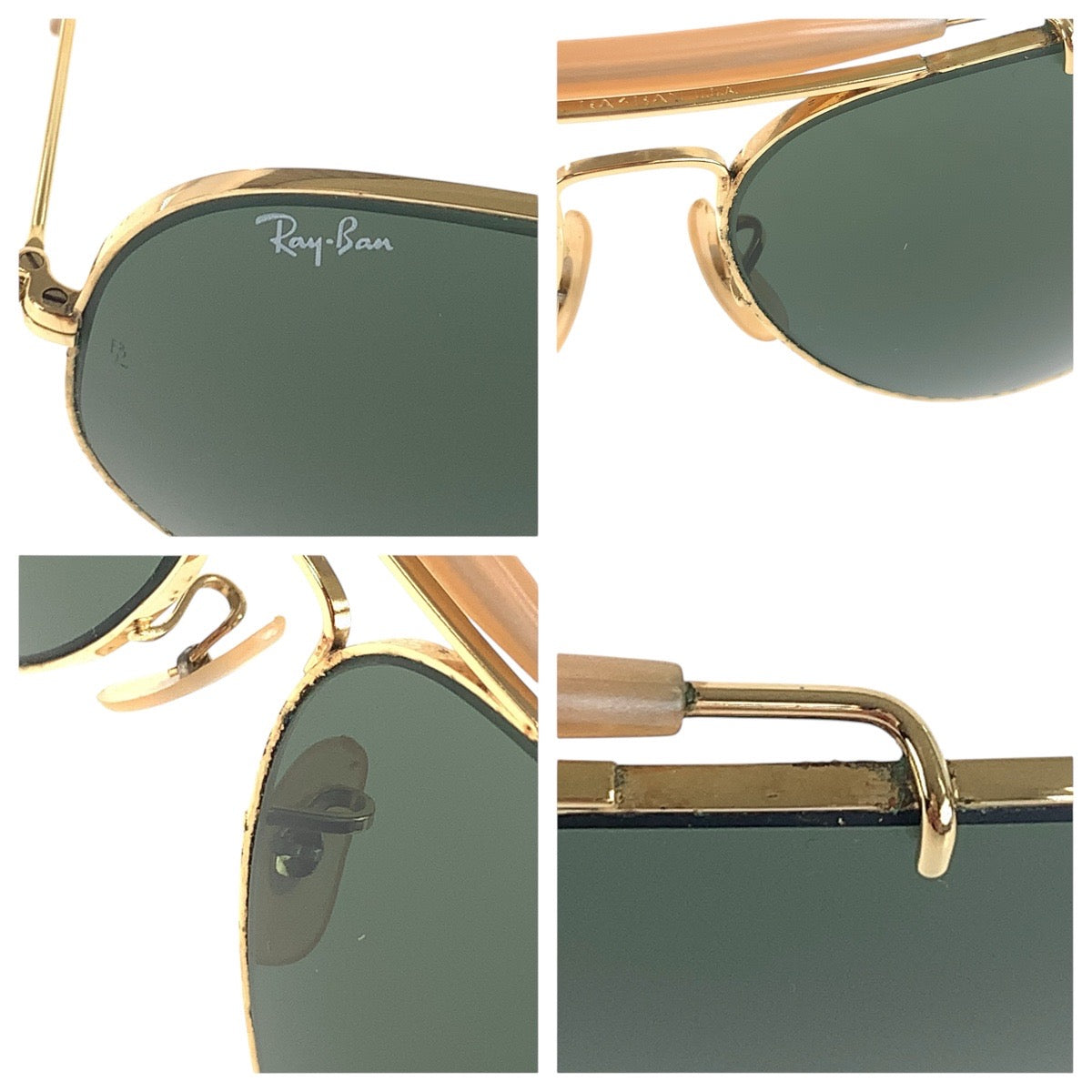 15390
Ray-Ban レイバン ヴィンテージ B&L RAY-BAN U.S.A カーキ オリーブ ゴールド金具 ガラス / メタル 62□14 サングラス ティアドロップ  メンズ