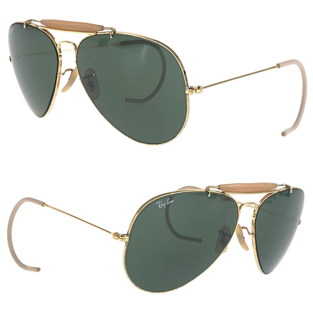 15390
Ray-Ban レイバン ヴィンテージ B&L RAY-BAN U.S.A カーキ オリーブ ゴールド金具 ガラス / メタル 62□14 サングラス ティアドロップ  メンズ