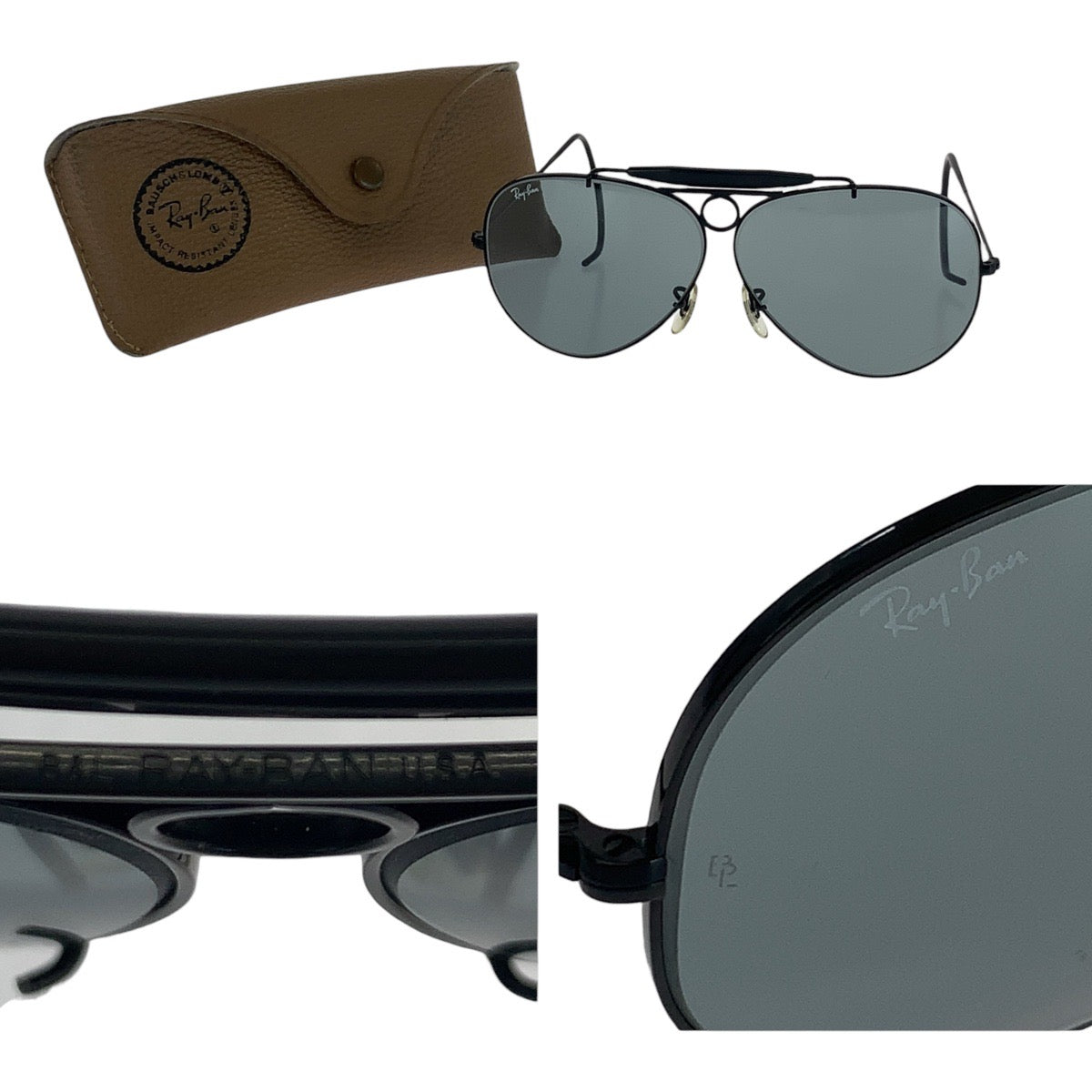 15393
Ray-Ban レイバン ヴィンテージ ボシュロム アビエーター ブラック 黒 メタル サングラス ティアドロップ  メンズ