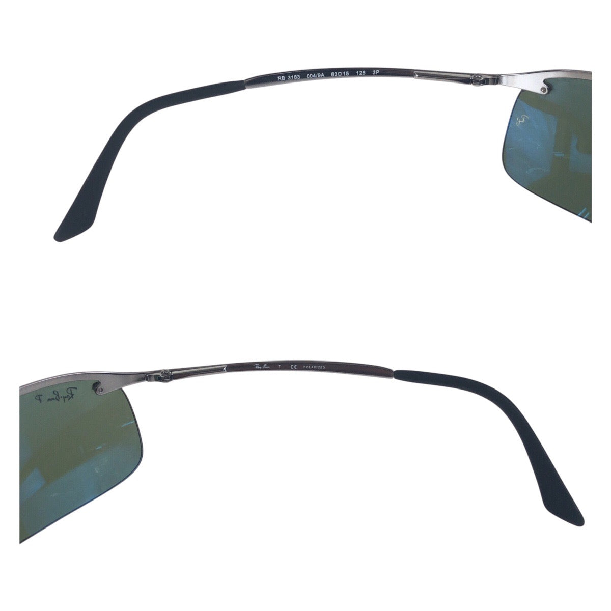 15394
Ray-Ban レイバン シルバー ブラック メタル RB3183 004/9A 63◻︎15 125 3P サングラス スクエア  メンズ