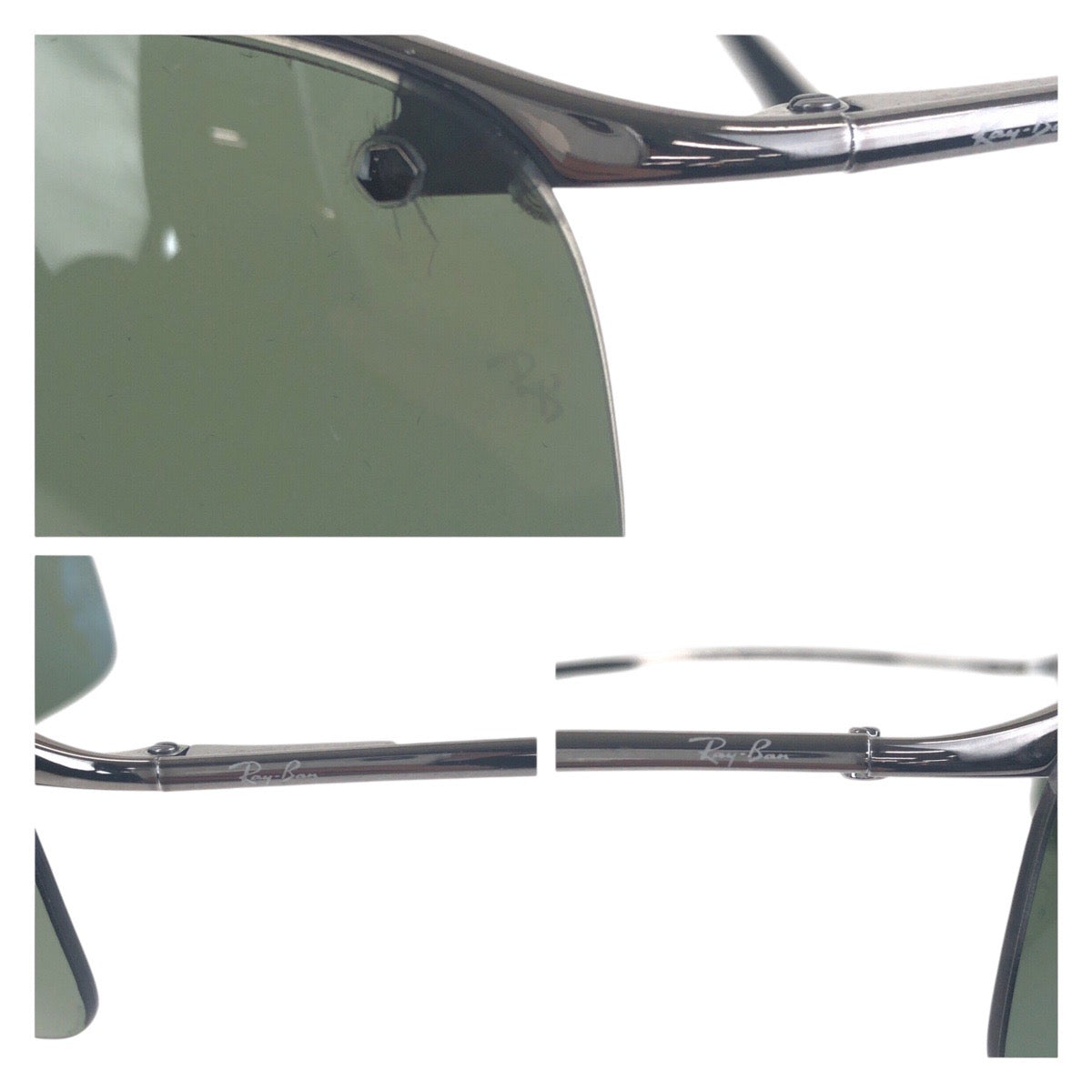 15394
Ray-Ban レイバン シルバー ブラック メタル RB3183 004/9A 63◻︎15 125 3P サングラス スクエア  メンズ