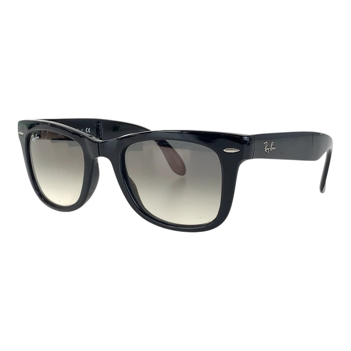 15395
Ray-Ban レイバン ブラック シルバー金具 プラスチック RB4105 601/32 50□22 2N 折りたたみ式サングラス ウェリントン  メンズ
