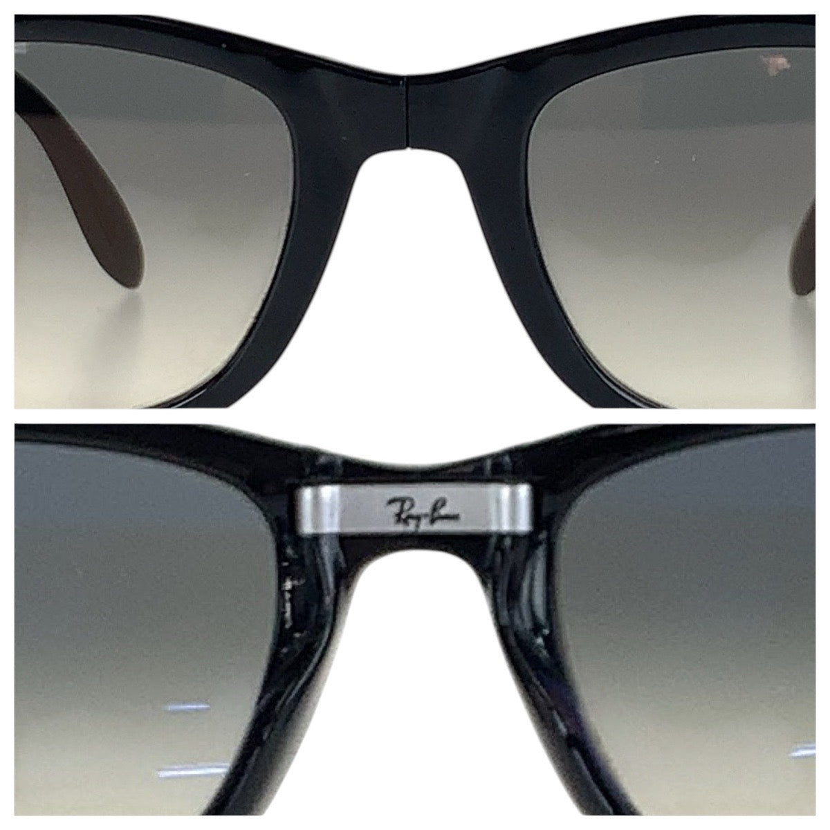 15395
Ray-Ban レイバン ブラック シルバー金具 プラスチック RB4105 601/32 50□22 2N 折りたたみ式サングラス ウェリントン  メンズ