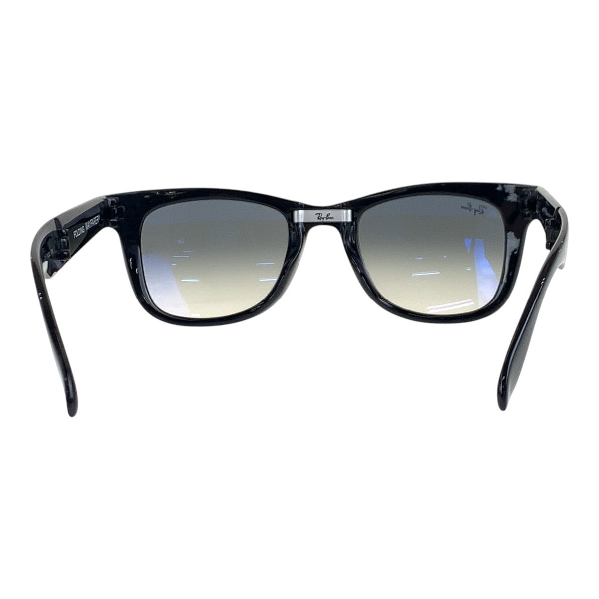 15395
Ray-Ban レイバン ブラック シルバー金具 プラスチック RB4105 601/32 50□22 2N 折りたたみ式サングラス ウェリントン  メンズ