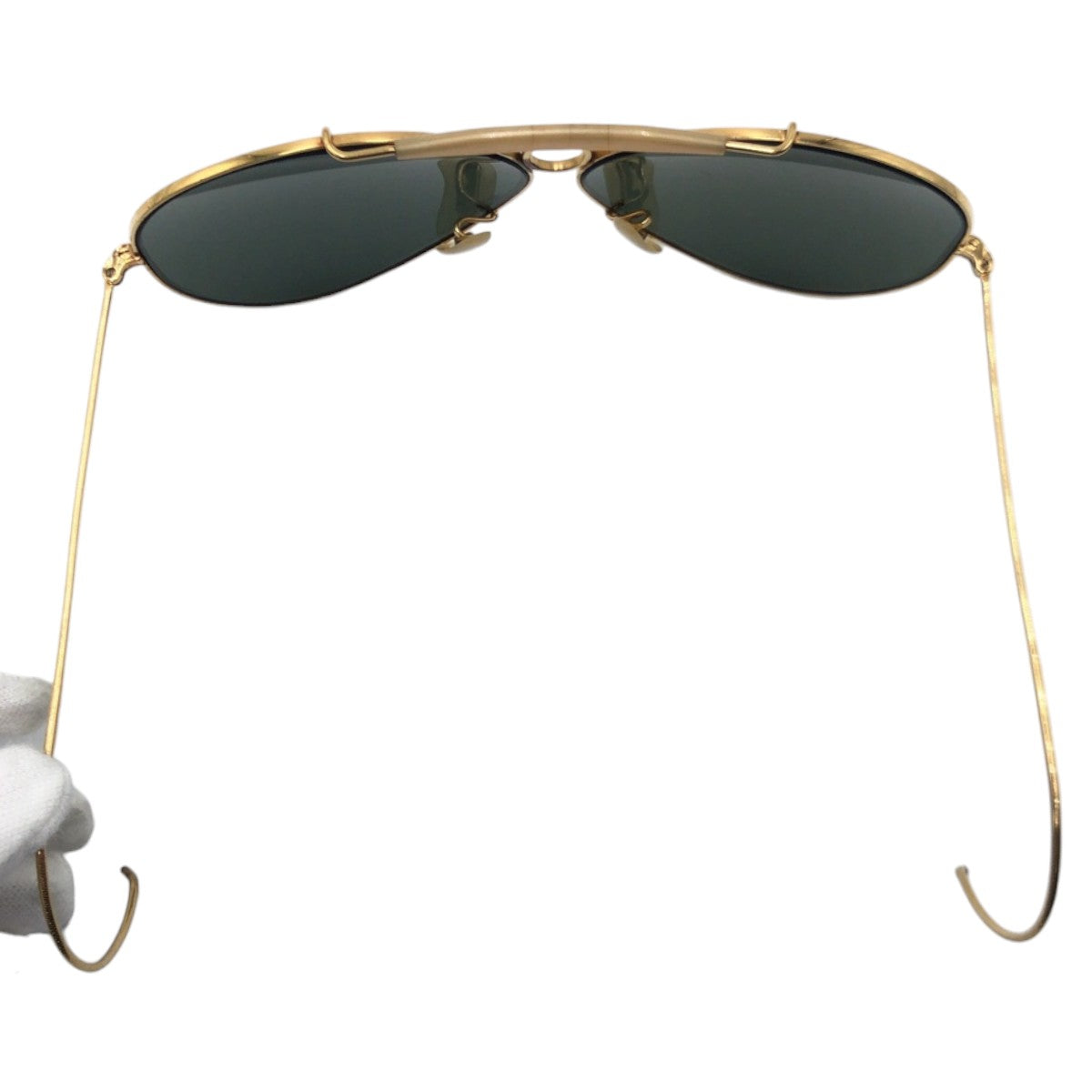 15396
Ray-Ban レイバン ヴィンテージ B&L RAY-BAN U.S.A SHOOTER ゴールド グリーン メタル サングラス 男女兼用 ティアドロップ  メンズ