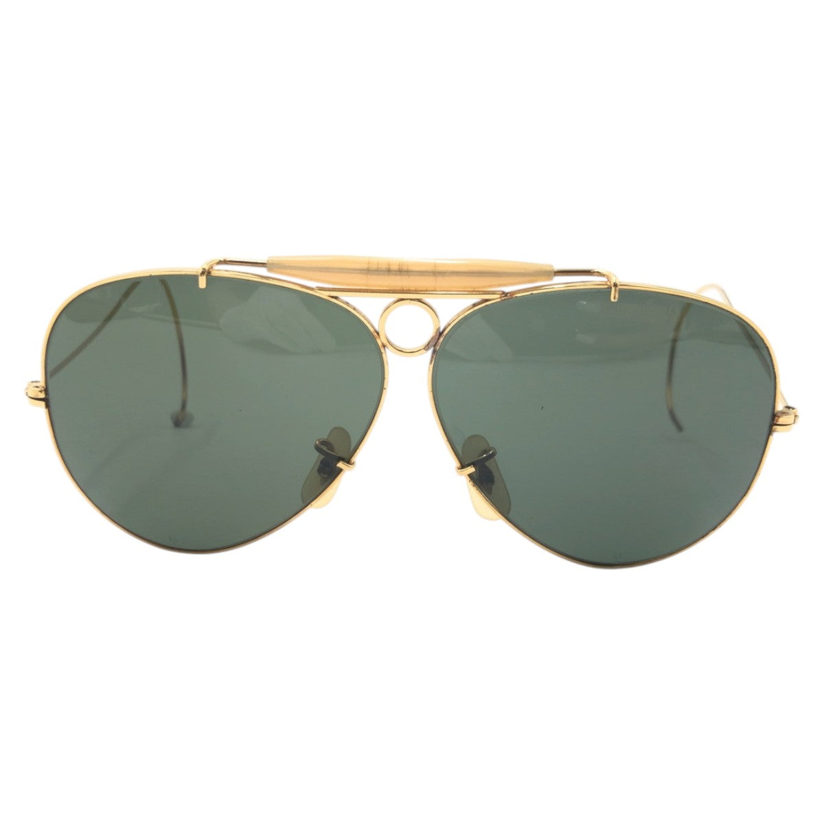15396
Ray-Ban レイバン ヴィンテージ B&L RAY-BAN U.S.A SHOOTER ゴールド グリーン メタル サングラス 男女兼用 ティアドロップ  メンズ
