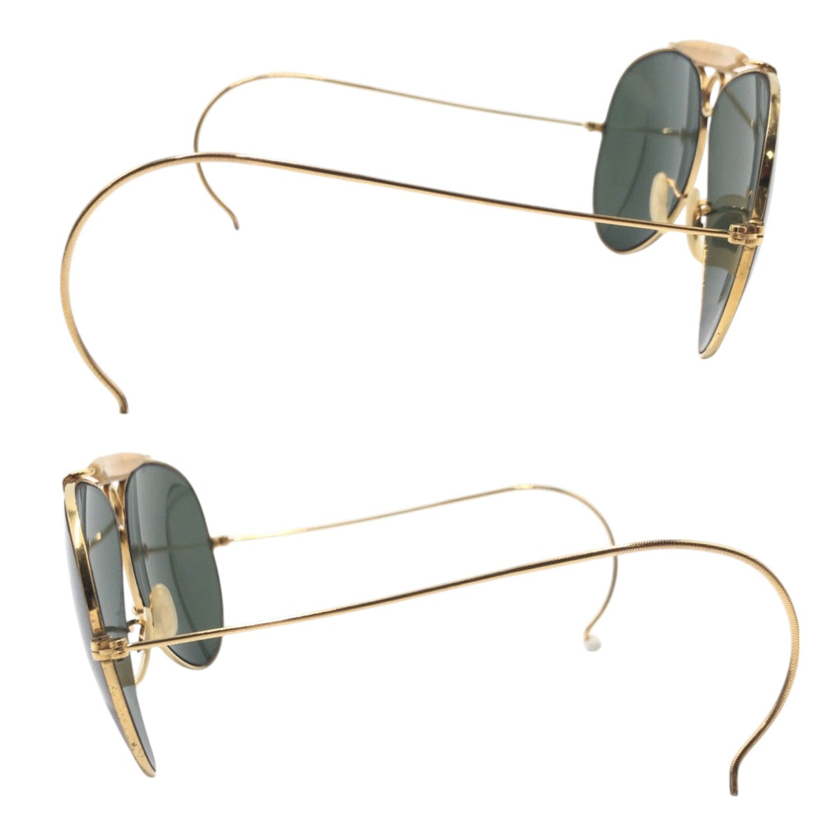 15396
Ray-Ban レイバン ヴィンテージ B&L RAY-BAN U.S.A SHOOTER ゴールド グリーン メタル サングラス 男女兼用 ティアドロップ  メンズ