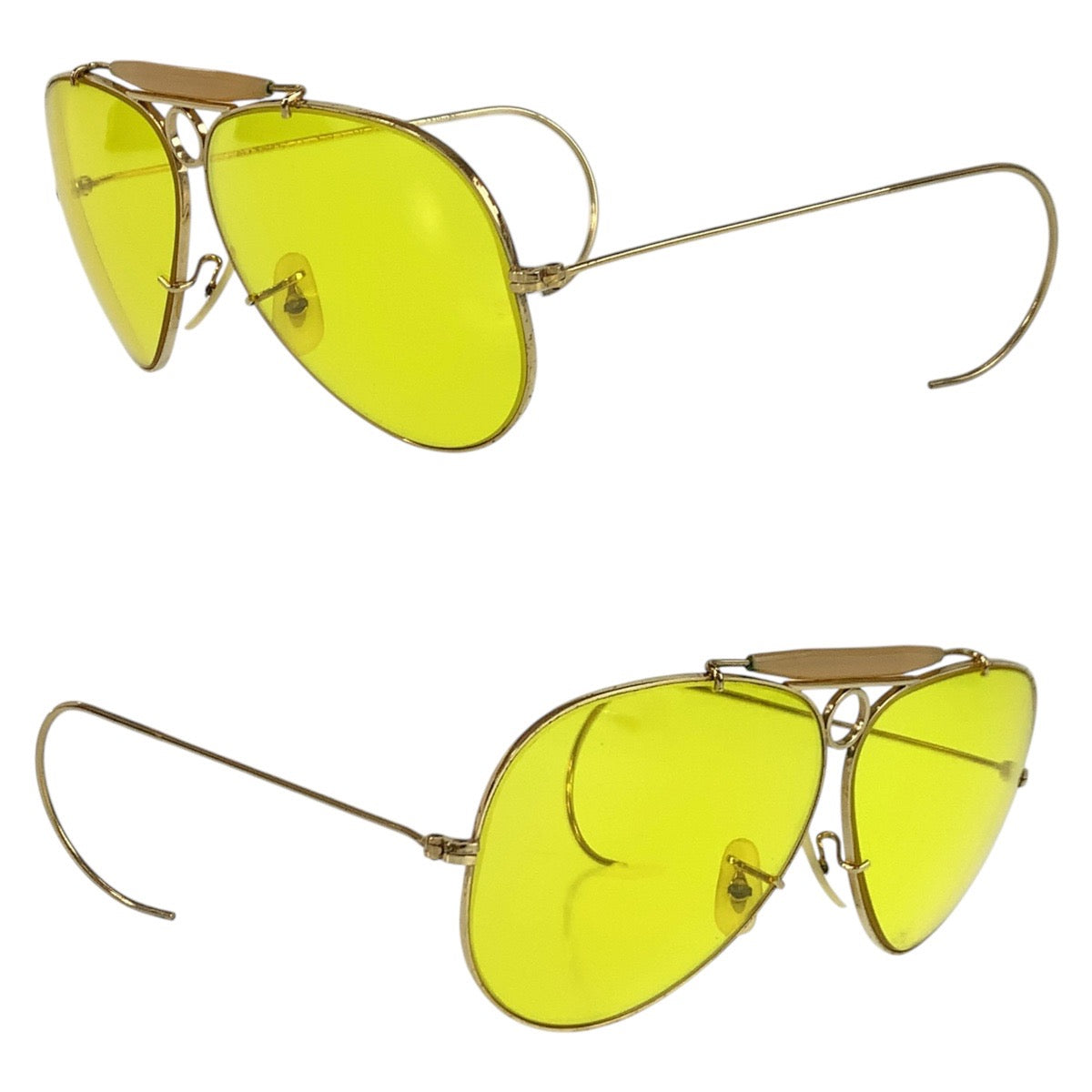 15397
Ray-Ban レイバン ヴィンテージ ボシュロム アビエーター ゴールド イエロー メタル サングラス 男女兼用 ティアドロップ  メンズ