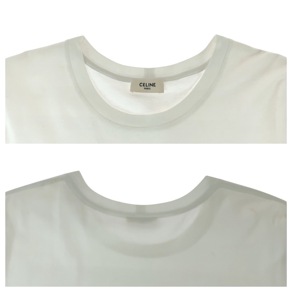 15399
CELINE セリーヌ エンブロイダリー サイズXS ホワイト ゴールド コットン 2X351501F 半袖Tシャツ  レディース