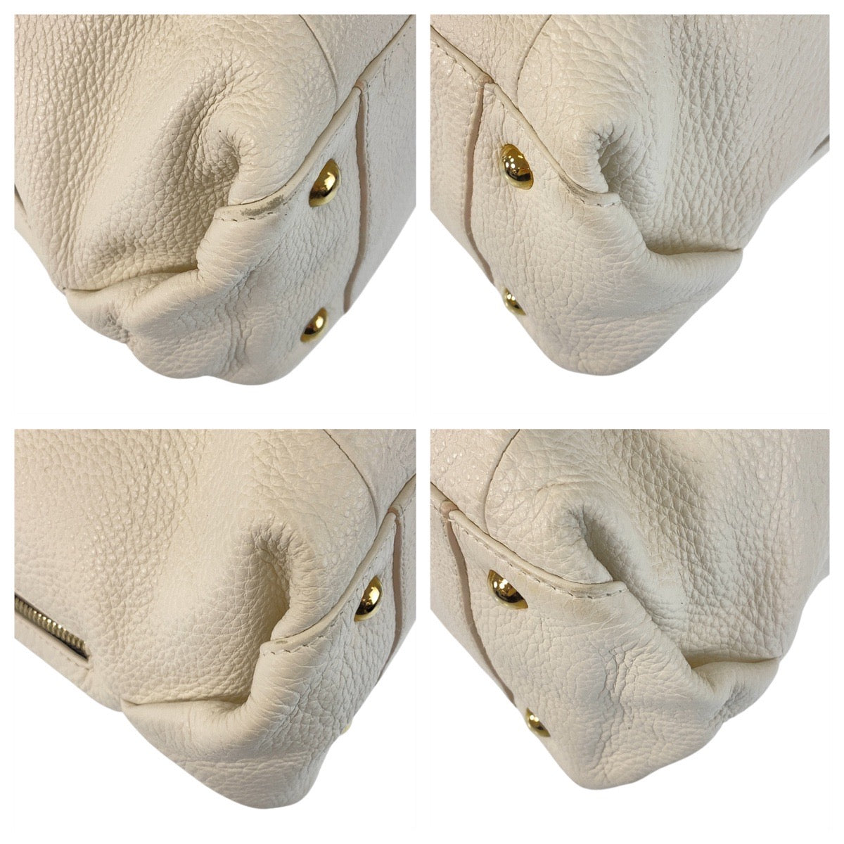 15403
Furla フルラ リズ ホワイト ブラウン ゴールド金具 レザー ショルダーバッグ  レディース