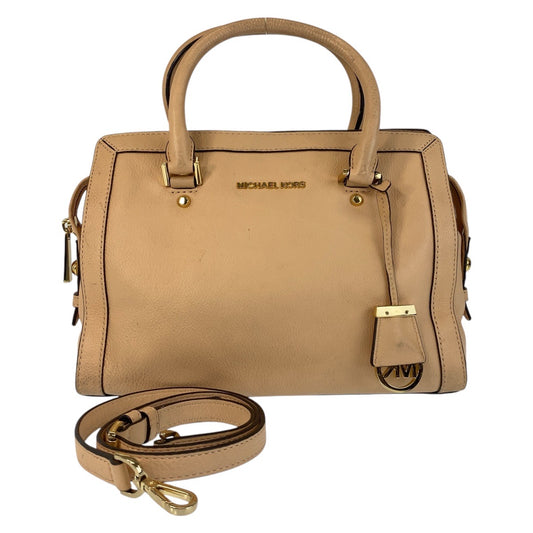 15404
Michael Kors マイケルコース ベージュ ゴールド金具 レザー ハンドバッグ ショルダーバッグ 2way  レディース