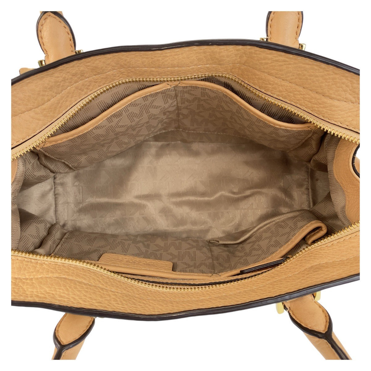 15404
Michael Kors マイケルコース ベージュ ゴールド金具 レザー ハンドバッグ ショルダーバッグ 2way  レディース