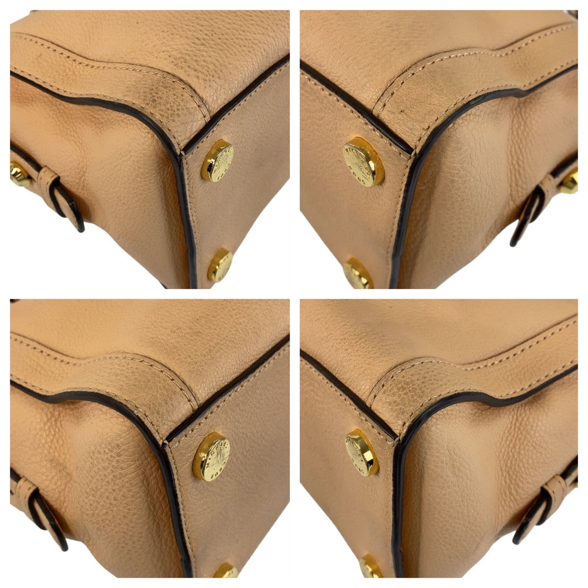 15404
Michael Kors マイケルコース ベージュ ゴールド金具 レザー ハンドバッグ ショルダーバッグ 2way  レディース