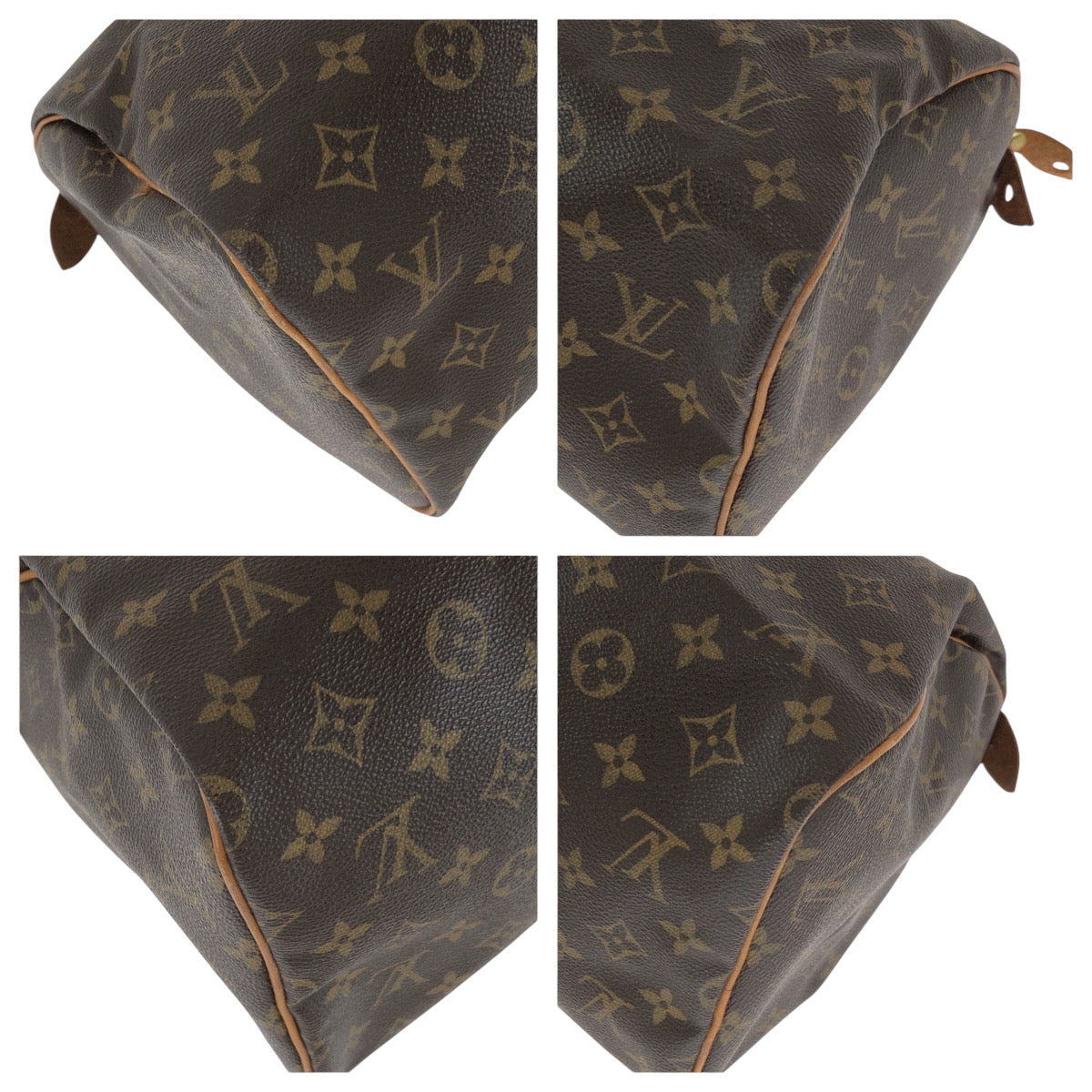 15405
LOUIS VUITTON ルイヴィトン モノグラム スピーディー30 ブラウン ゴールド金具 PVC M41526 ボストンバッグ ハンドバッグ  レディース