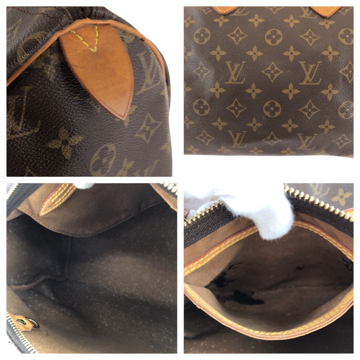 15405
LOUIS VUITTON ルイヴィトン モノグラム スピーディー30 ブラウン ゴールド金具 PVC M41526 ボストンバッグ ハンドバッグ  レディース