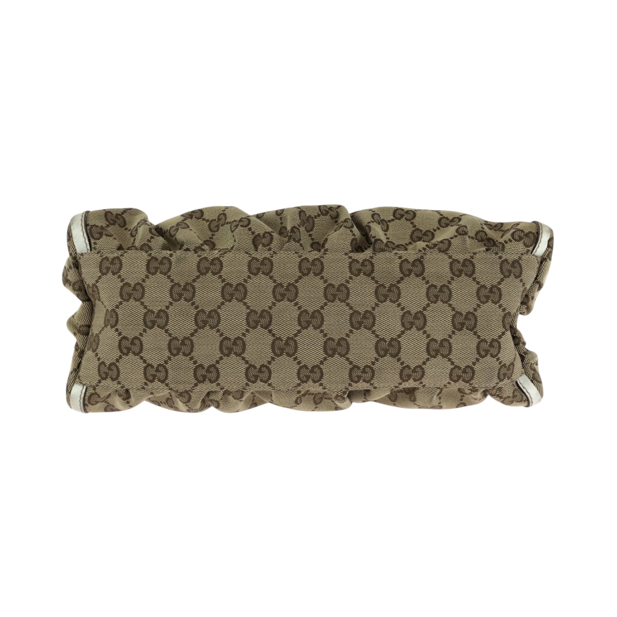 15409
GUCCI グッチ アビー ベージュ ホワイト ゴールド金具 GGキャンバス 190525 ホーボー ワンショルダーバッグ 肩掛け  レディース