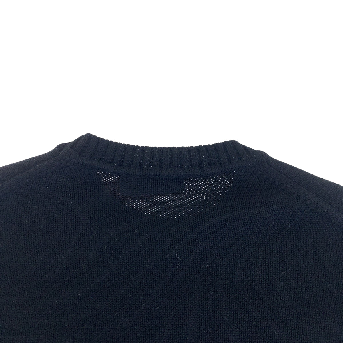 15414
FENDI フェンディ ビッグロゴ ブラック イエロー ウール FZY111 ADU6 ニット セーター  メンズ